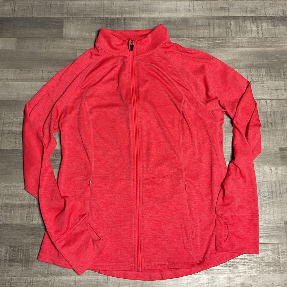 Ideology‎ Women's L Pink Heather Casual Athletic Leisure Lightweight Jacket